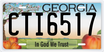 GA license plate CTI6517