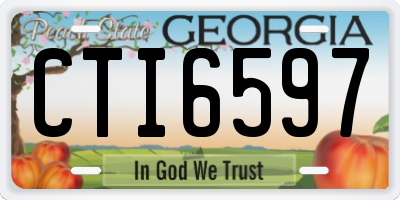 GA license plate CTI6597