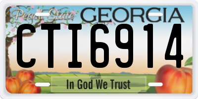 GA license plate CTI6914