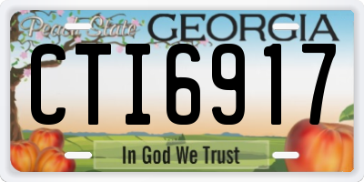 GA license plate CTI6917