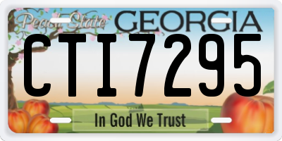 GA license plate CTI7295