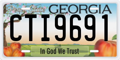 GA license plate CTI9691