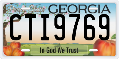 GA license plate CTI9769