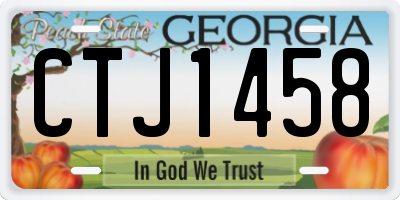 GA license plate CTJ1458