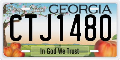 GA license plate CTJ1480