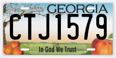 GA license plate CTJ1579