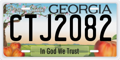 GA license plate CTJ2082