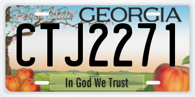 GA license plate CTJ2271