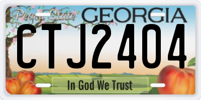 GA license plate CTJ2404