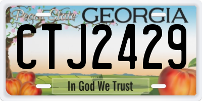 GA license plate CTJ2429