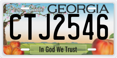 GA license plate CTJ2546