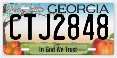 GA license plate CTJ2848