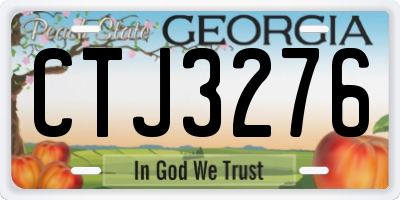 GA license plate CTJ3276