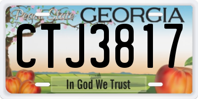 GA license plate CTJ3817