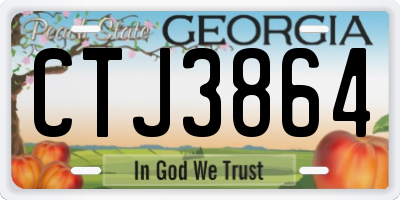 GA license plate CTJ3864