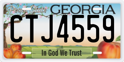 GA license plate CTJ4559