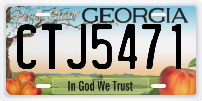 GA license plate CTJ5471