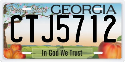 GA license plate CTJ5712