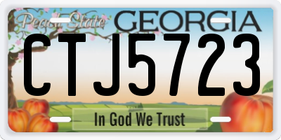 GA license plate CTJ5723