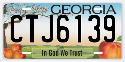 GA license plate CTJ6139