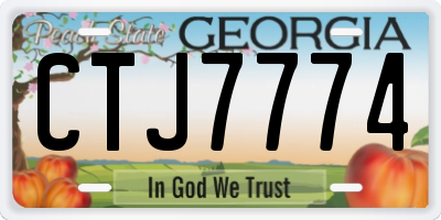 GA license plate CTJ7774