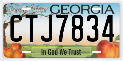 GA license plate CTJ7834