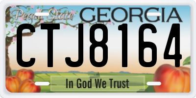 GA license plate CTJ8164
