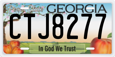 GA license plate CTJ8277