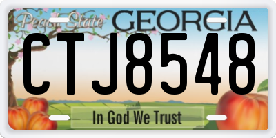 GA license plate CTJ8548