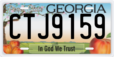 GA license plate CTJ9159