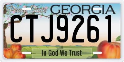 GA license plate CTJ9261