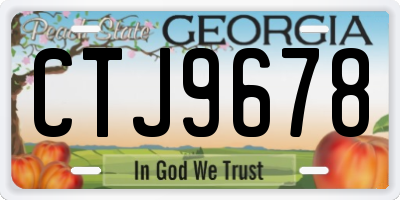 GA license plate CTJ9678