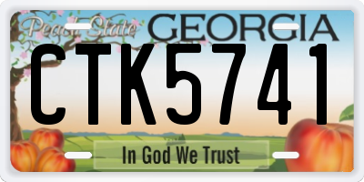 GA license plate CTK5741