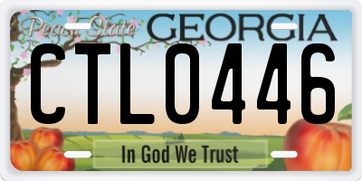 GA license plate CTL0446