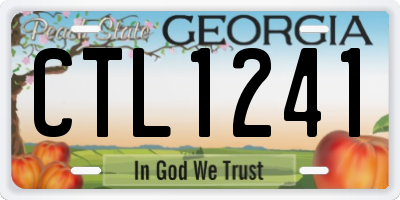 GA license plate CTL1241