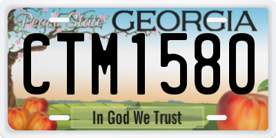GA license plate CTM1580