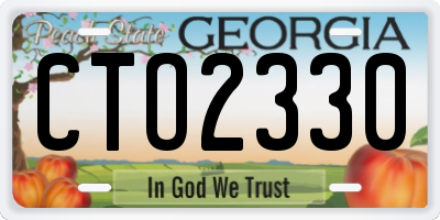GA license plate CTO2330