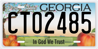 GA license plate CTO2485