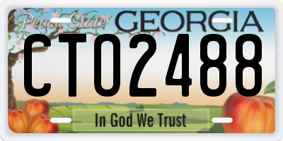 GA license plate CTO2488