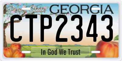 GA license plate CTP2343