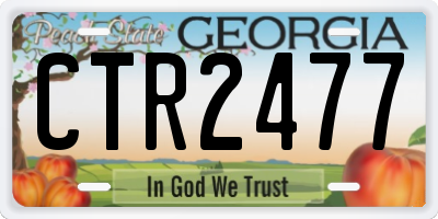 GA license plate CTR2477