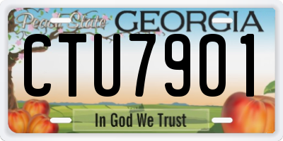 GA license plate CTU7901