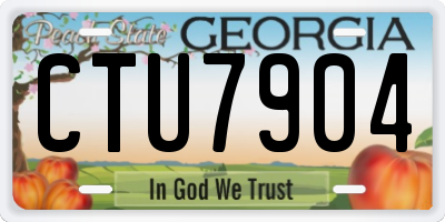 GA license plate CTU7904