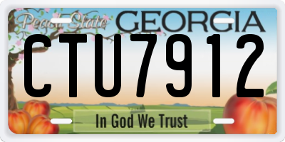 GA license plate CTU7912