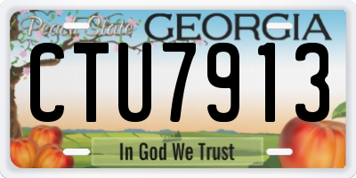 GA license plate CTU7913