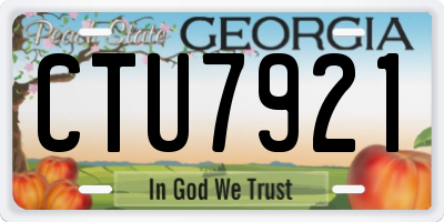 GA license plate CTU7921