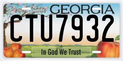 GA license plate CTU7932