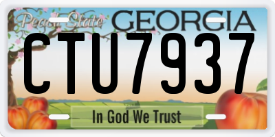 GA license plate CTU7937
