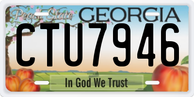 GA license plate CTU7946