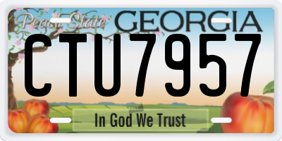 GA license plate CTU7957